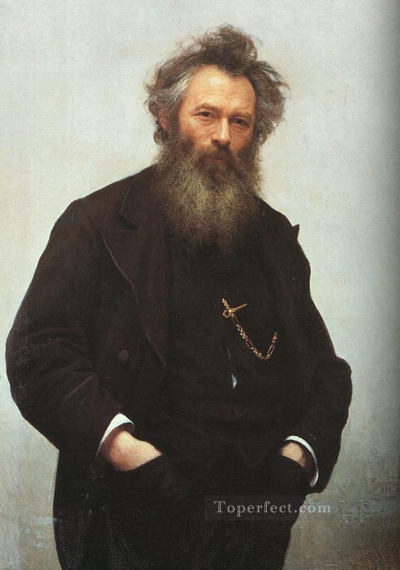 Portrait of Ivan I Shishkin Democratic Ivan Kramskoi Oil Paintings